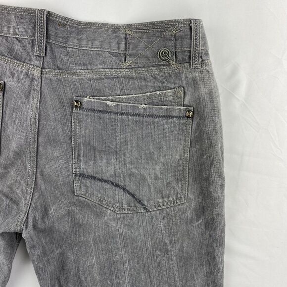 Caffeine NYC Jeans Mens 38x34 Gray Downtown Slim Button Fly Denim Vintage Y2K - Picture 9 of 16
